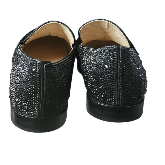 Women's Betsey Johnson Aron Black Rhinestone Loafers Size 11 - Picture 4 of 6